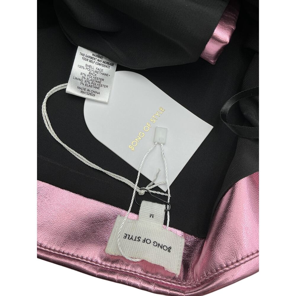 Song Of Style Metallic Pink Masha Mini Skirt Size M - Picture 4 of 4